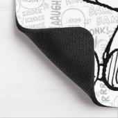 VREEMDEN | Snoopy op Black White Comics Muismat (Hoek)