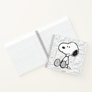 VREEMDEN   Snoopy op Black White Comics Notitieboek