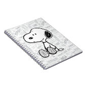 VREEMDEN | Snoopy op Black White Comics Notitieboek (Rechterzijde)