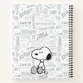 VREEMDEN | Snoopy op Black White Comics Notitieboek (Achterkant)