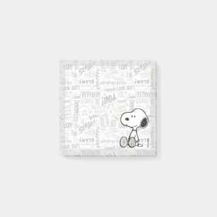 VREEMDEN Snoopy op Black White Comics Post-it® Notes