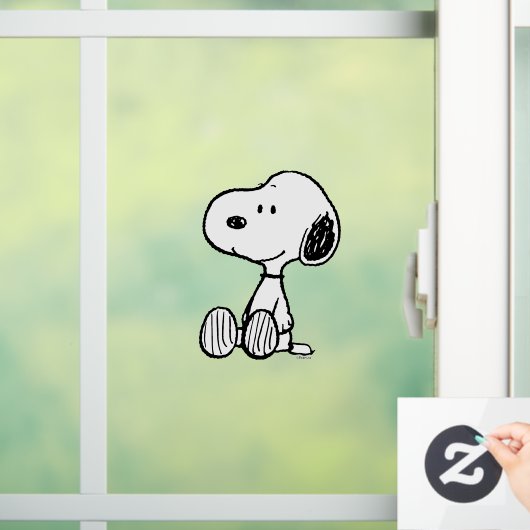 VREEMDEN | Snoopy op Black White Comics Raamsticker (Huis)