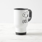 VREEMDEN | Snoopy op Black White Comics Reisbeker (Voorkant rechts)