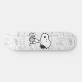 VREEMDEN | Snoopy op Black White Comics Skateboard (Horizontaal)