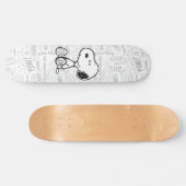 VREEMDEN | Snoopy op Black White Comics Skateboard (Horizontaal)