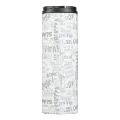 VREEMDEN | Snoopy op Black White Comics Thermosbeker (Achterkant)