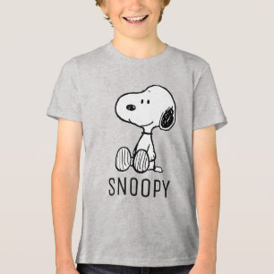 VREEMDEN Snoopy op Black White Comics Tri-Blend Shirt