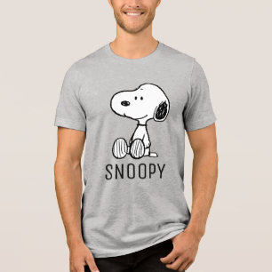 VREEMDEN Snoopy op Black White Comics Tri-Blend Shirt