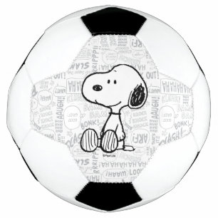 VREEMDEN Snoopy op Black White Comics Voetbal