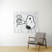 VREEMDEN | Snoopy op Black White Comics Wandkleed (In Situ (horizontaal))