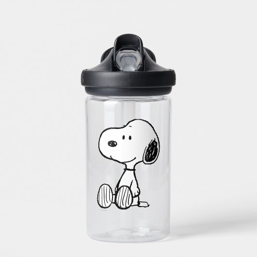 VREEMDEN | Snoopy op Black White Comics Waterfles (Voorkant)