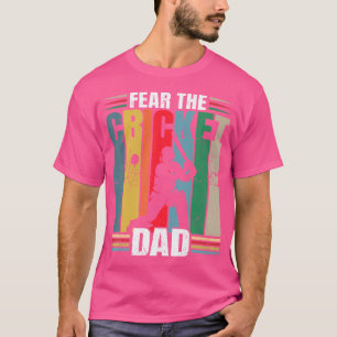 Vrees de cricket vader cricket speler t-shirt