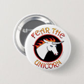 Vrees de Eenhoorn Button Pin (Voorkant /achterkant)