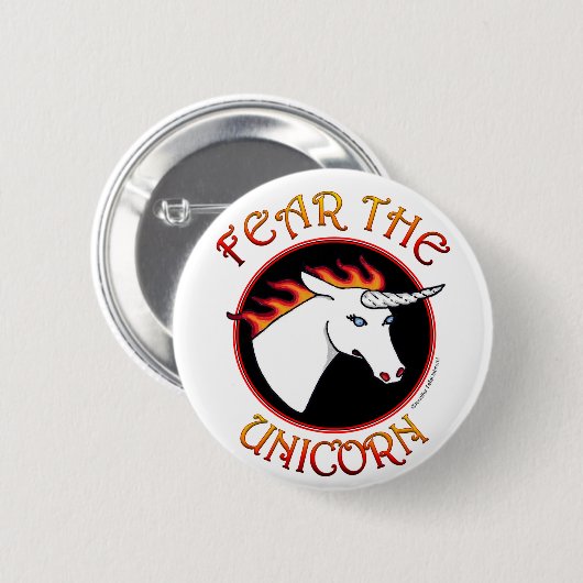 Vrees de Eenhoorn Button Pin (Voorkant /achterkant)