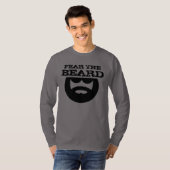 Vrees het baard shirt voor mannelijke mannen (Voorkant volledig)