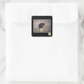 Vrees me vierkante sticker (Tas)