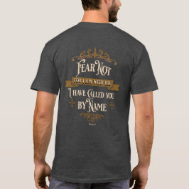 "Vrees Niet" Gouden Kruis Vintage Schrift T-shirt