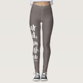VREES NIET, IK BEN met u Christelijk, Kruisgod Jez Leggings (Voorkant)