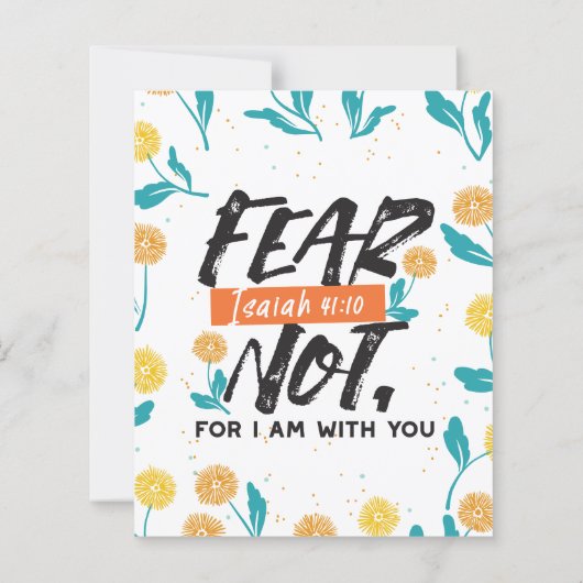 Vrees niet Jesaja Bijbelvers Inspirerend ontwerp (Achterkant)