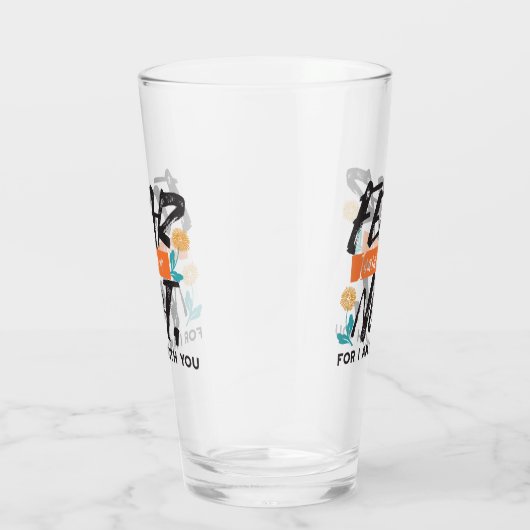 Vrees niet Jesaja Bijbelvers Inspirerend ontwerp Glas (Rechts)