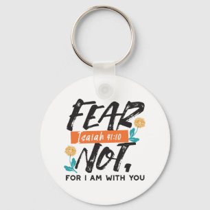 Vrees niet Jesaja Bijbelvers Inspirerend ontwerp Sleutelhanger