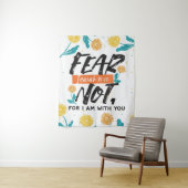 Vrees niet Jesaja Bijbelvers Inspirerend ontwerp Wandkleed (In situ)