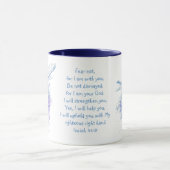 Vrees niet, Jesaja Schrift Dragonfly Waterverf Mok (Midden)