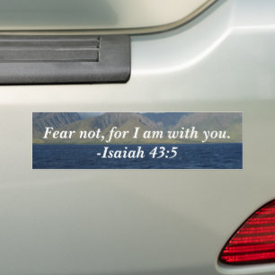 Vrees niet voor ik ben met jou Bijbel Verse Oceaan Bumpersticker