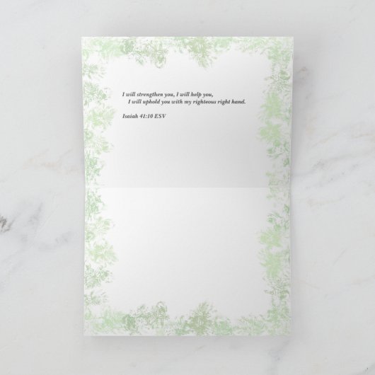 "Vrees niet, want ik ben met jou" Bedankkaart (Binnen)