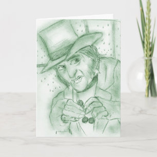 Vrek in Groen Feestdagen Kaart