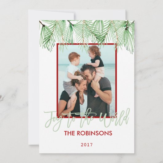 Vreugde aan de Kaart van de Foto van Kerstmis van (Voorkant)