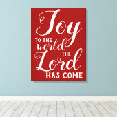 Vreugde aan de Muur van de Wereld Kerstmis Decor Canvas Afdruk (Insitu (Houten vloer))