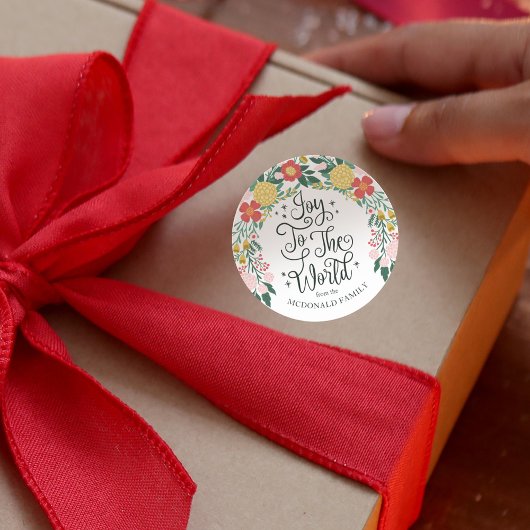 Vreugde aan de wereld bloementuin Elegant Ronde Sticker