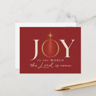 VREUGDE AAN DE WERELD Christelijke Kerstmis Briefkaart
