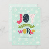 Vreugde aan de Wereld Feestdagenkaart (Voorkant / Achterkant)