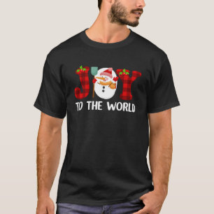 Vreugde aan de wereld Geboorte Jezus Kerstmange in T-shirt