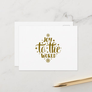 Vreugde aan de Wereld Kerstmis Briefkaart