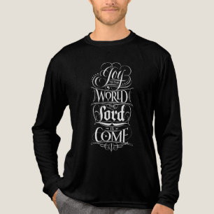 Vreugde aan de Wereld - Religieuze Kerst Lettering Tri-Blend Shirt