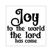 Vreugde aan het hout van de Wereld Kerstmisvierkan Rubberstempel (Afrduk)