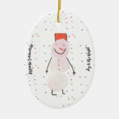 Vreugde aan het Wereld Sneeuwman Ornament (Voorkant)