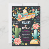 vreugde cactus schattig uno taco eerste fiesta 1e  kaart (Voorkant)