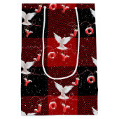 Vreugde en duif op Plaid Medium Cadeauzakje (Achterkant)