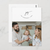 Vreugde, Groet, Familiefoto, Glimlachend Script Briefkaart (Voorkant / Achterkant)