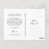 Vreugde, Groet, Familiefoto, Glimlachend Script Briefkaart (Achterkant)