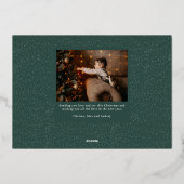 Vreugde handgeschreven script religieuze kerst folie feestdagenkaart (Achterkant)