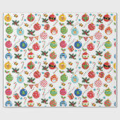 Vreugde Kerst, Kerst-Bal-Ornament Cadeaupapier (Vlak)