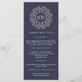 vreugde | Kerstdiner Menu (Voorkant)