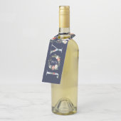 Vreugde Kerstkrans & Typografie Flessenhanger (Schuin)