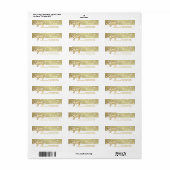 Vreugde Kerstmis Faux Gouden Folie Hand Script Adr Etiket (Full Sheet)