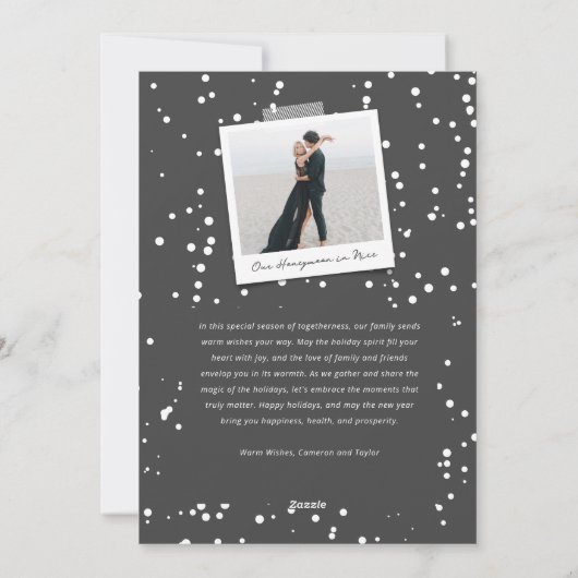 Vreugde Liefde Vrede Chique Gouden Blokken Vakanti Feestdagenkaart (Achterkant)